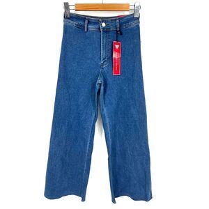 GUESS Sandy Jeans Women's Size 26 x 29 Wide Leg High Rise Denim‎ NWT Medium Wash